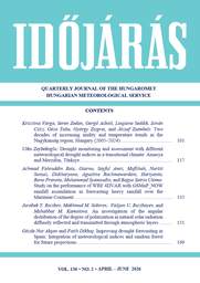 IDŐJÁRÁS a HungaroMet Nonprofit Zrt. angol nyelvű folyóirata »
