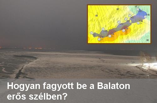 Hogyan fagyott be a Balaton erős szélben?