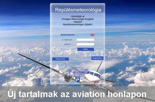 Új tartalmak az aviation.met.hu honlapon