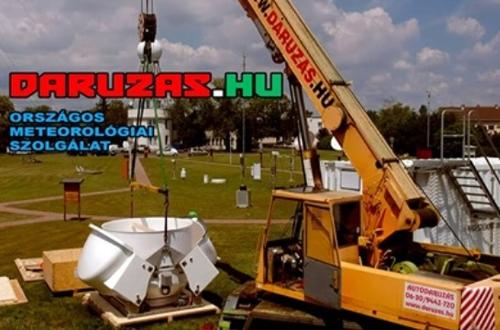 Drónfelvétel a budapesti autoszondázó telepítéséről