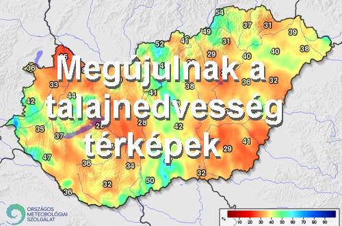 Megújulnak a talajnedvesség térképek