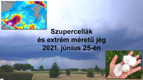 Szupercellák és extrém méretű jég 2021. június 25-én