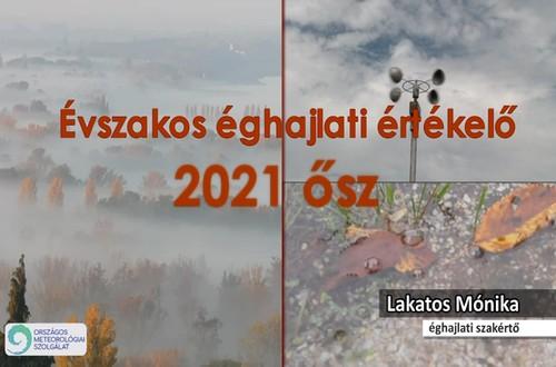 Évszakos éghajlati értékelő – 2021. ősz