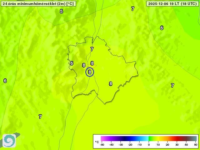 Fővárosi hőmérsékleti rekord (2025.12.06.)