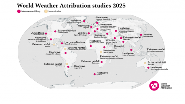 2025-ben az éghajlatváltozás világszerte szélsőséges időjárást idézett elő – Magyarország is a térképen